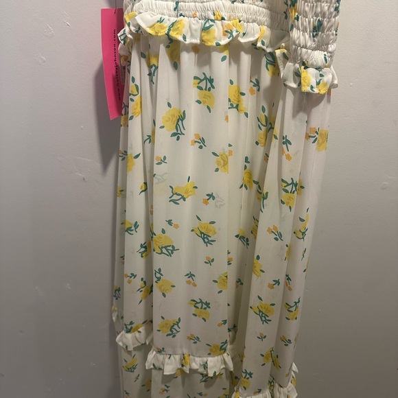 Betsey Johnson Floral Yellow Maxi Dress Size 2 NWT - Picture 7 of 9
